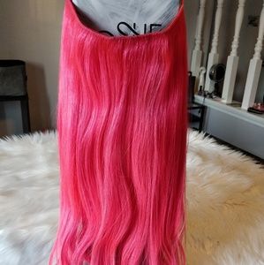 Pink beyond the beauty halo hair extensions